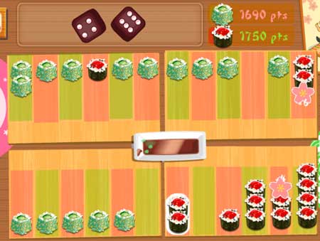 Игра Нарды суши. Скриншот 3