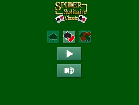 Игра Пасьянс Паук классический. Скриншот 1