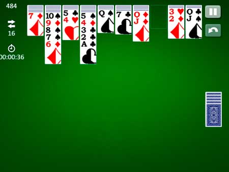 Игра Пасьянс Паук классический. Скриншот 4